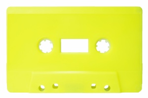 Yellow audiocassettes